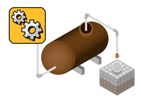 Oil tank draining